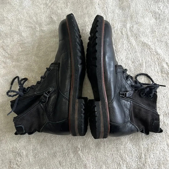 THE RAIL High Top Lace Up Style Zipper Side LEATHER BOOTS Shoes SIZE EA 43 US 10 - Picture 8 of 12